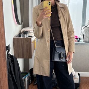 Women’s Leather Cropped Trench